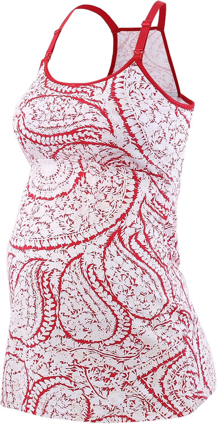 Still-Top, Schwangeres Stillshirt aus Baumwolle- Umstandsmode T-Shirt Damen Still Umstands-Top mit D