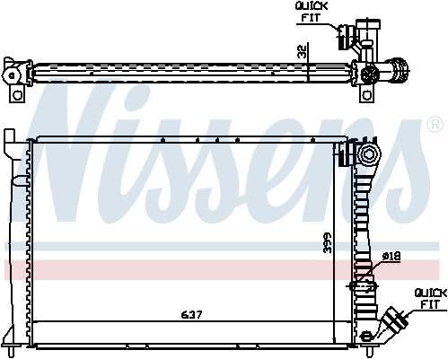 Nissens 61349A Kühler, Motorkühlung