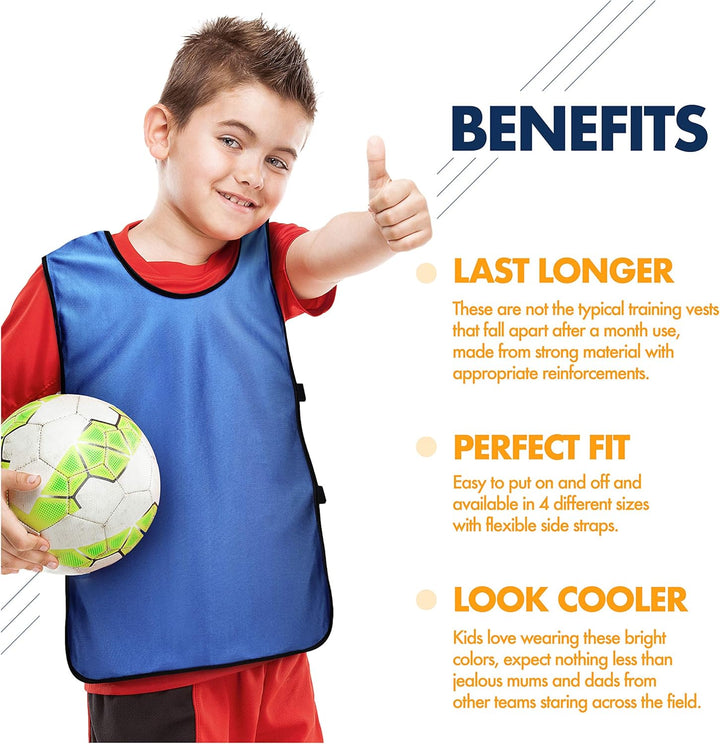 Sporttrikot für Kinder, Junioren und Erwachsene (12er Pack) Perfekt für Basketball, American Footbal
