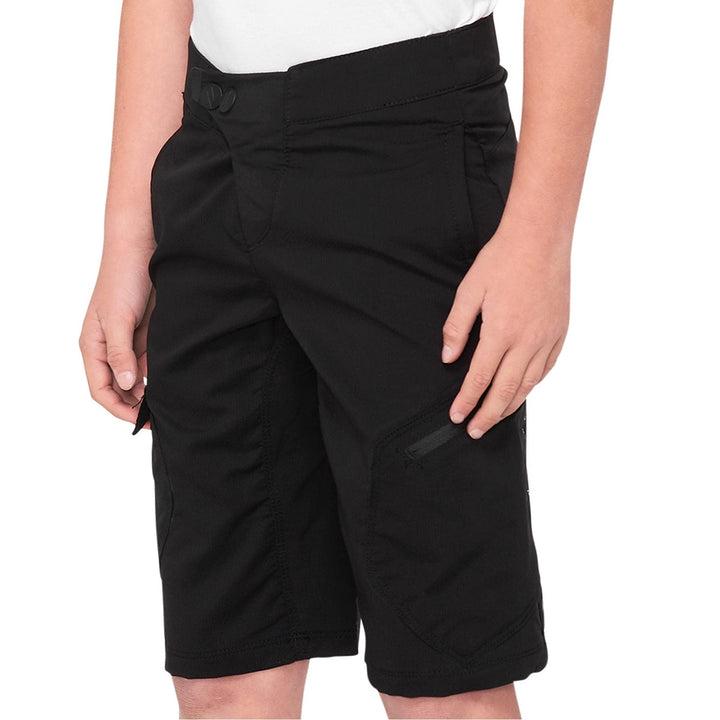 100% Kinder Ridecamp MTB Hose kurz, Black, 140