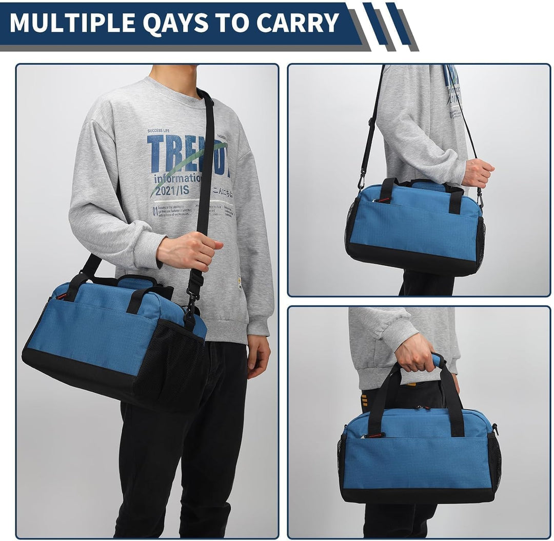 Kleine Sporttasche mit Nassfach - 35×20×20cm Handgepäck, Mini Duffle Bag mit Mehreren Fächern für Sp