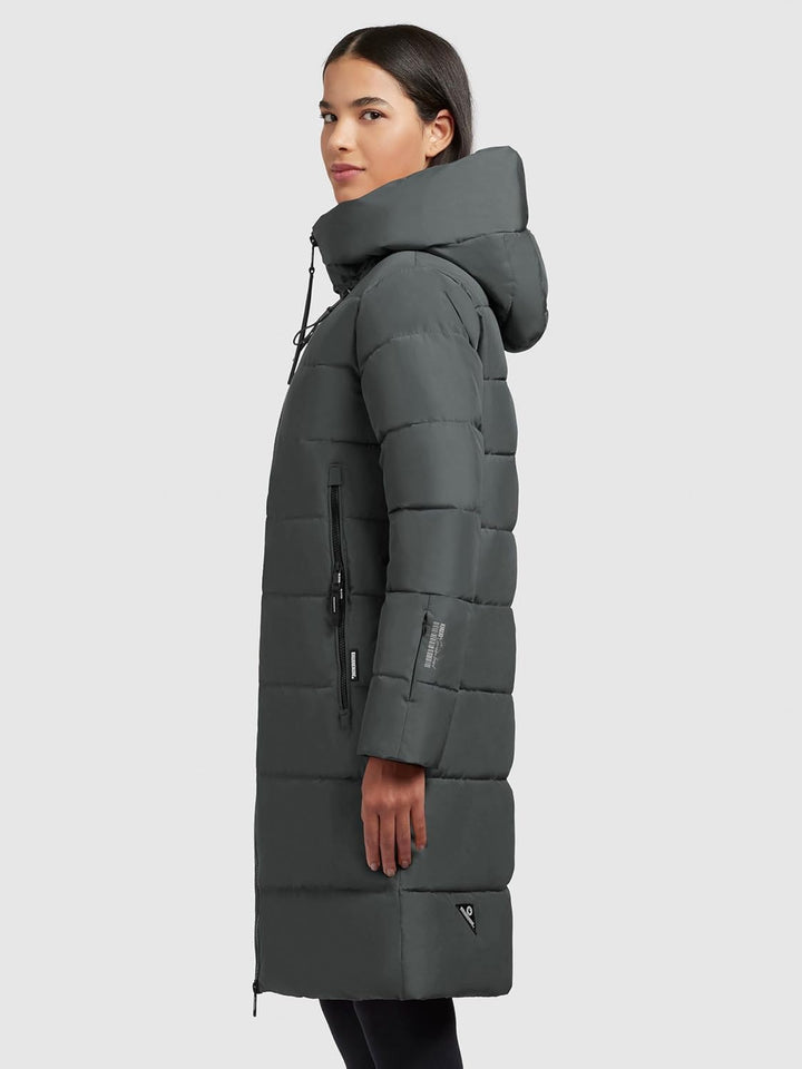 khujo - Damen - Wintermantel - Jilias 5 Steppmantel Winterjacke, SPA-GREY