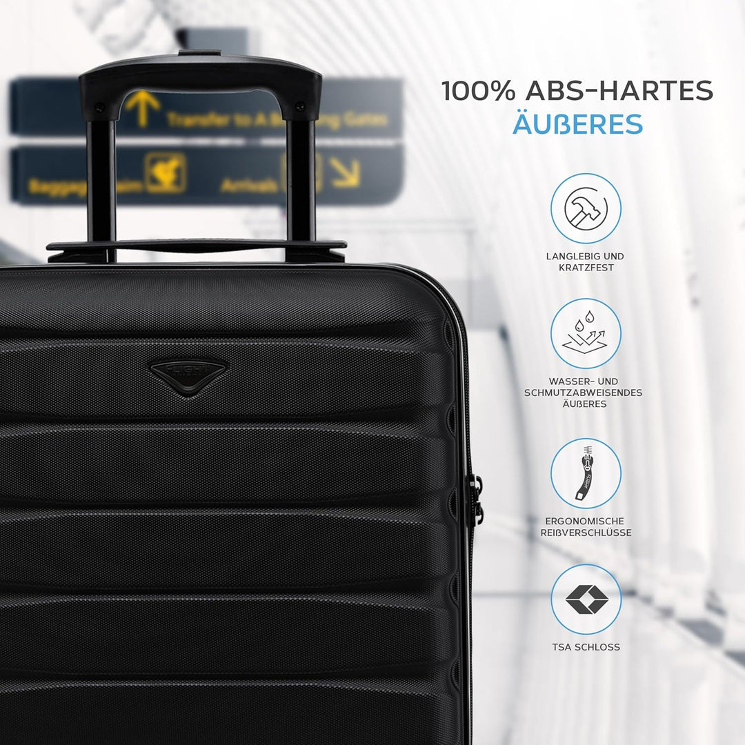 Flight Knight Leichtes, Starres Abs-handgepack Mit 4 Radern, Zugelassen Fur Uber 100 Fluggesellschaf