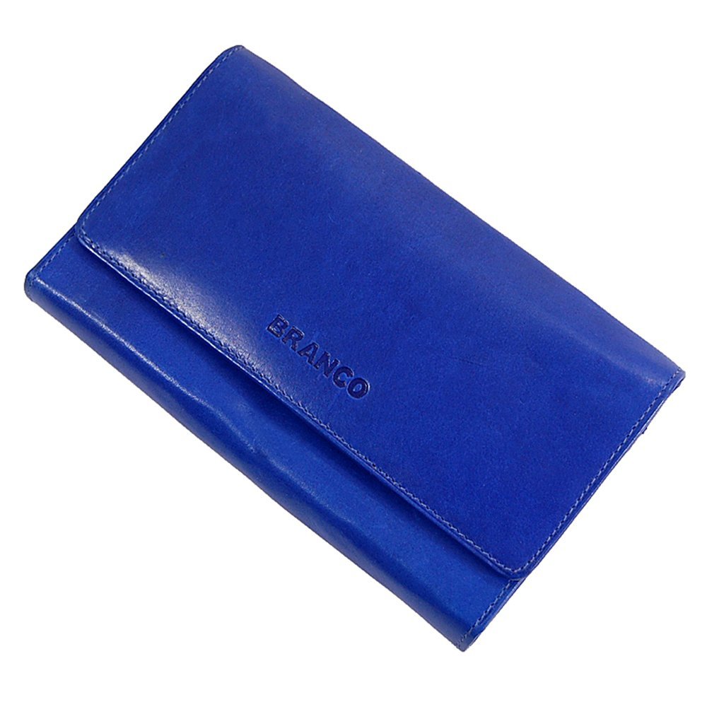 GoBago Branco Damen Leder Geldbörse 17 cm lang, Portemonnaie aus Rindleder 6 Farben, Geldbeutel mit