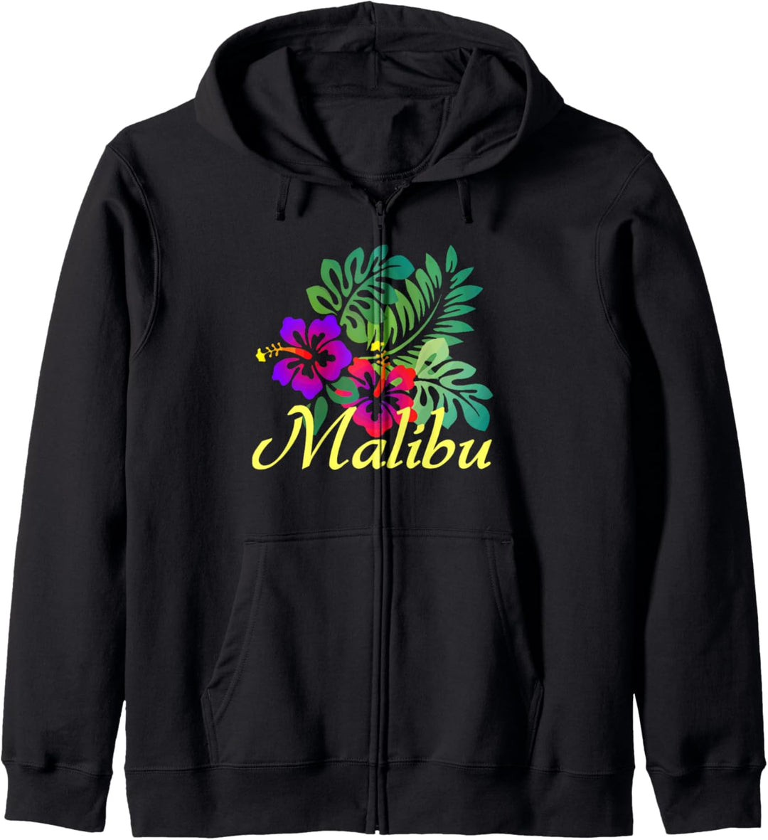 Malibu Beach Tropical Flower Surf Vacay Kapuzenjacke