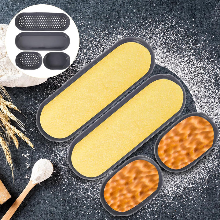 4 Stück Hitzebeständiger Silikonformen für Kuchen und Brot Antihaftbeschichtet für Selbstgemacht und