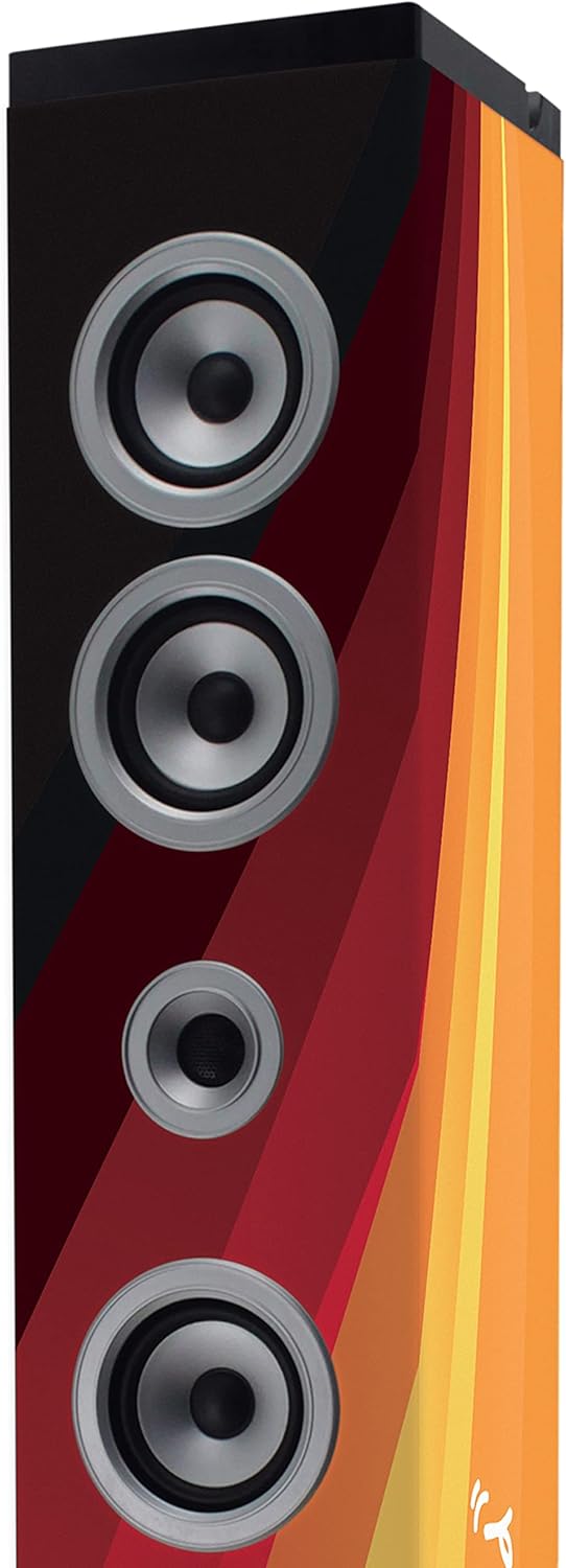 Lenco iCES IBT-6 Bluetooth Standlautsprecher - 40 Watt RMS - PLL FM Radio - USB Eingang - SD-Kartens