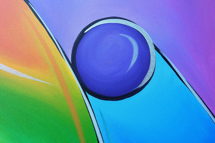 Monica Mirafiori I 100% HANDGEMALT I Gemälde Buntglas 100x50cm | Gemälde Handgemalt | Acrylgemälde |