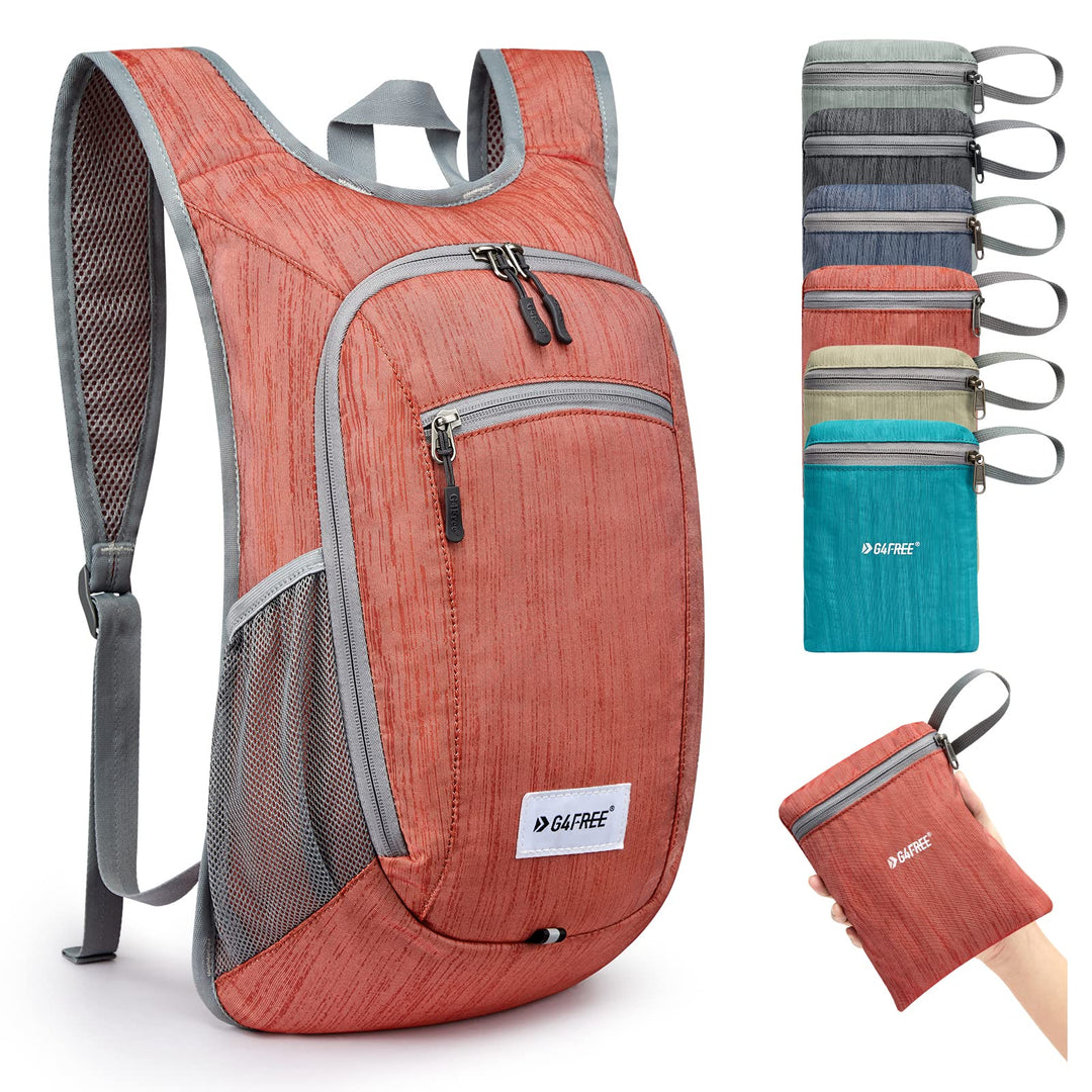 G4Free 10/15/20L Faltbarer Rucksack Klein, Wanderrucksack Leicht, Tagesrucksack Damen Herren für Wan