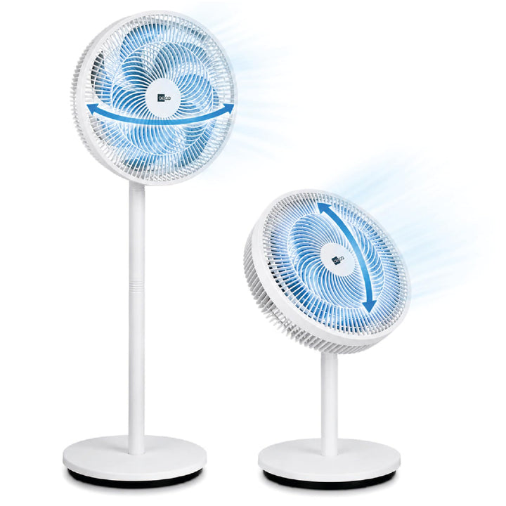 aeco AirX-Flow 100 Standventilator 2-in-1 Stand- & Tischventilator 3 Geschwindigkeitsstufen Höhenver