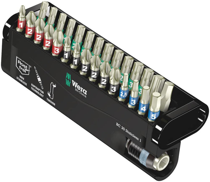 Wera Bit-Sortiment, Bit-Check 30 Stainless 1, 30-teilig, 05071109001