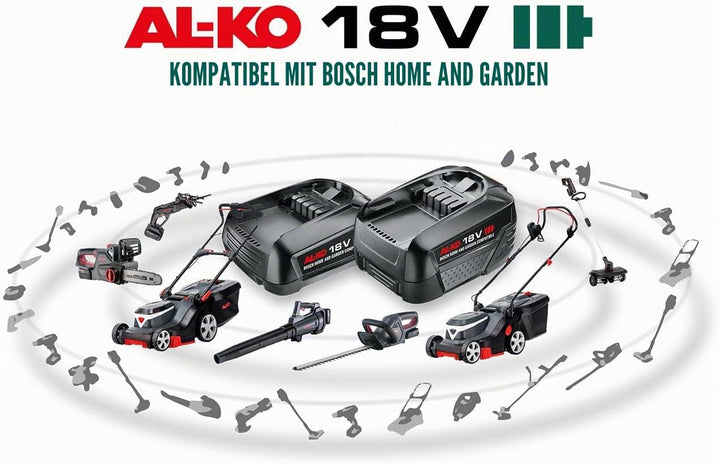 AL-KO Akku-Laubbläser LB 1860, 18 V Li-Ion Akku, 45 m/s Luftgeschwindigkeit, 450 m³ Volumenstrom, 2