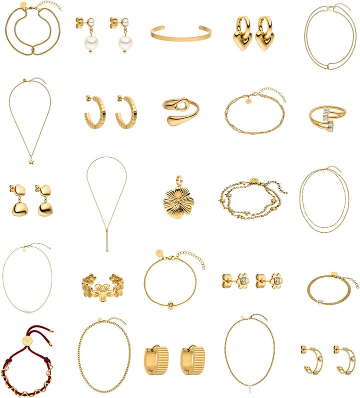 PURELEI® Schmuck Adventskalender 2025 (Gold) – 25 exklusive Schmuckstücke für jeden Anlass – Advents