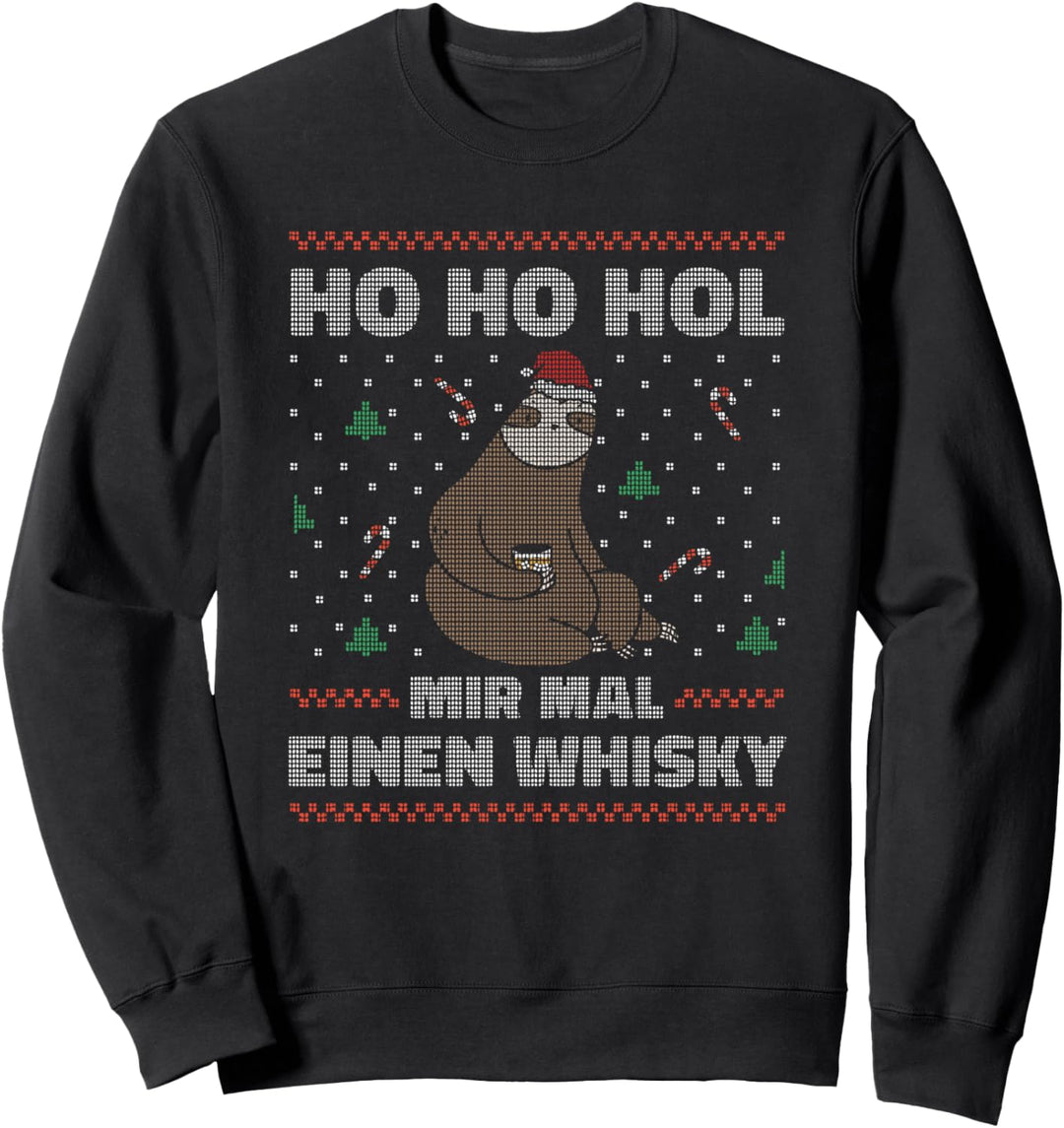 Weihnachten Ugly Christmas Whiskey Damen Herren Sweatshirt