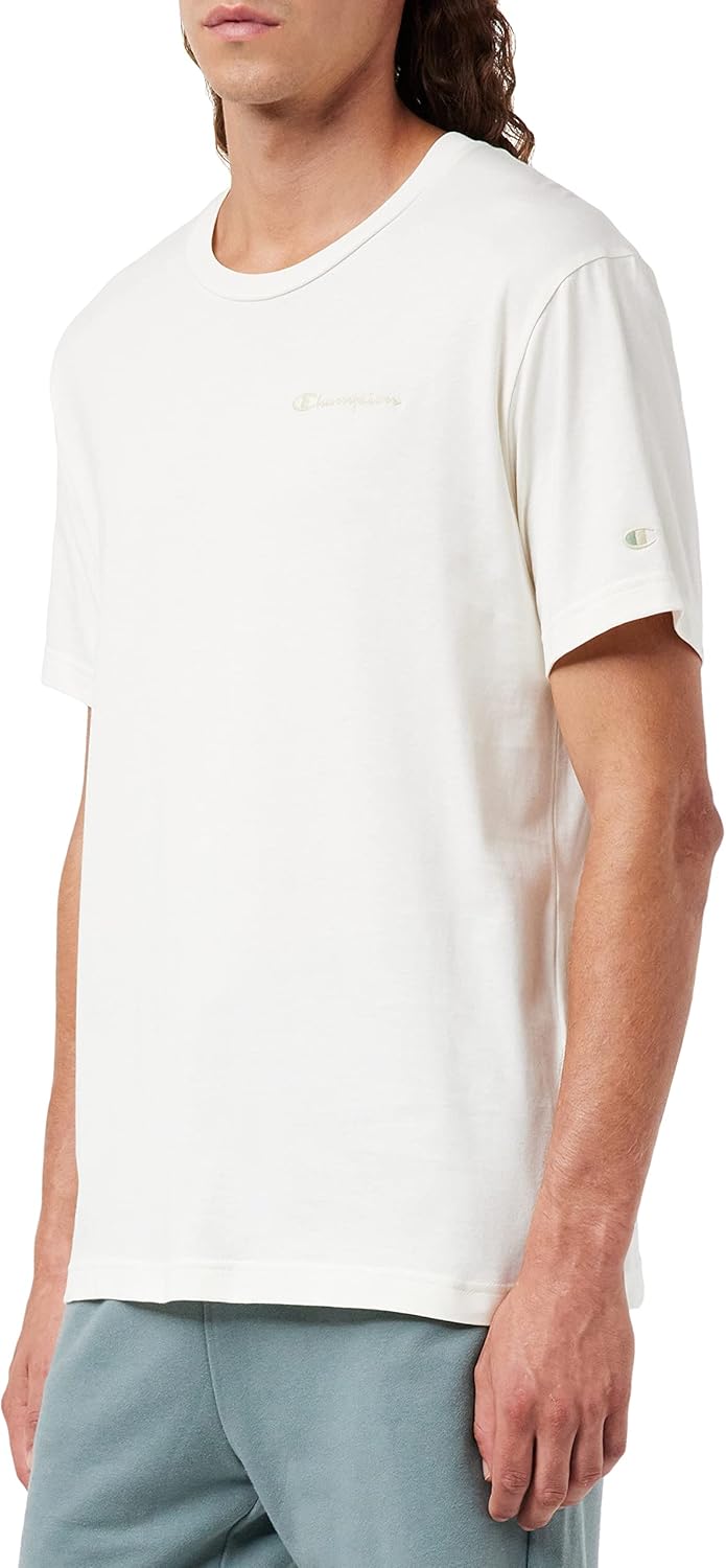 Champion Herren Eco Future S-s T-Shirt XXS Cremefarben, XXS Cremefarben