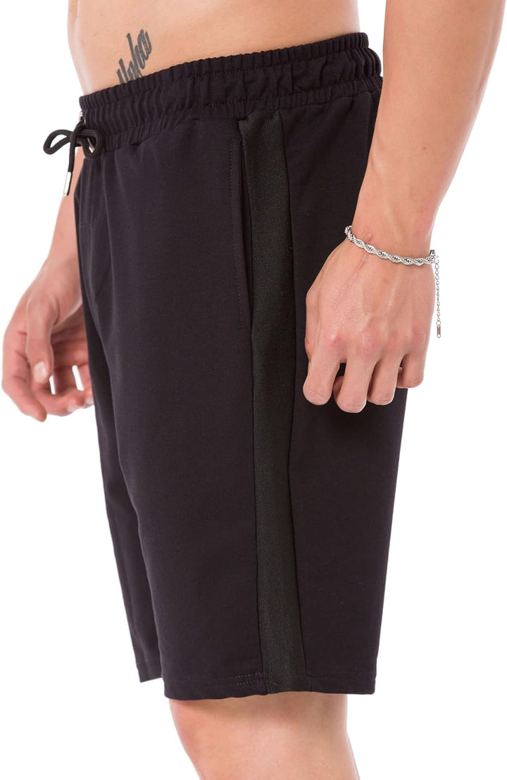 Redbridge Shorts für Herren Kurze Hose Sweat-Pants Sporthose Freizeithose Bermuda Capri S Schwarz, S