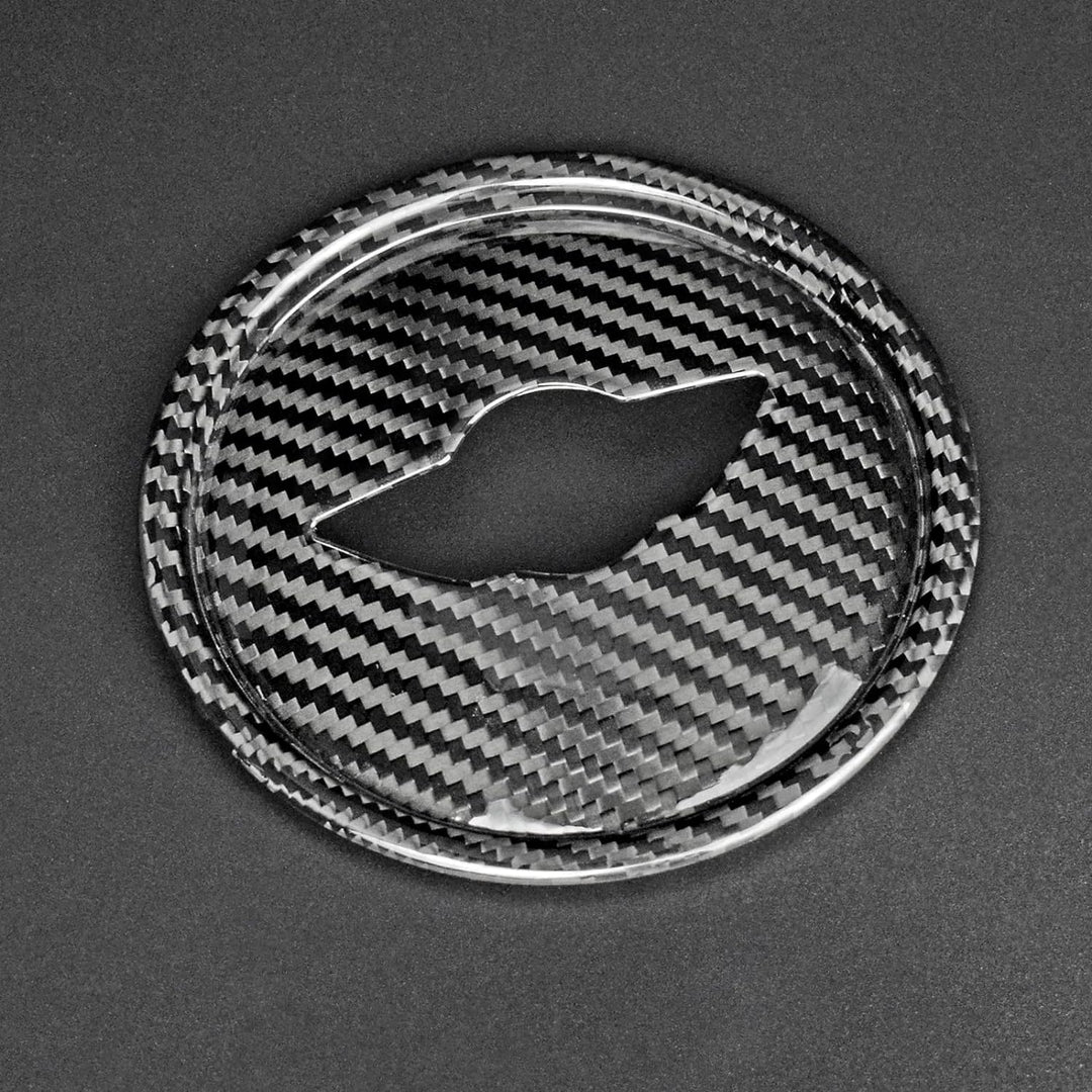 KUNGKIC Kohlefaser Auto Lenkrad Mittelmarkierung Abdeckung Dekorative Aufkleber für Mini Cooper Club