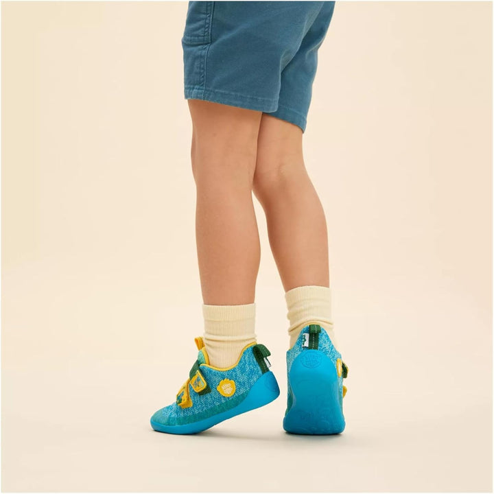 Affenzahn Barfussschuh Knit Happy mit Klettverschluss, Vegan, rutschfest, Flexibel, Reflektierend, b