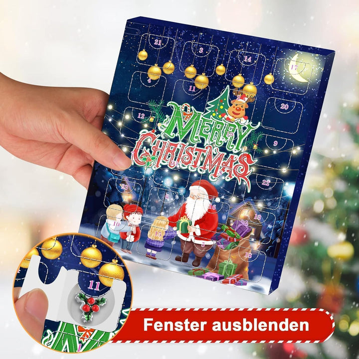 Adventskalender 2025 Kinder Mädchen, Weihnachtskalender Schmuck Basteln Mädchen Geschenke, 24 Bastel