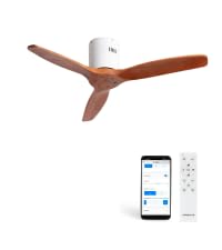 CREATE / WINDCALM NATURAL WOOD S/Deckenventilator Weiss Dunkelholzflügel mit WLAN und Fernbedienung