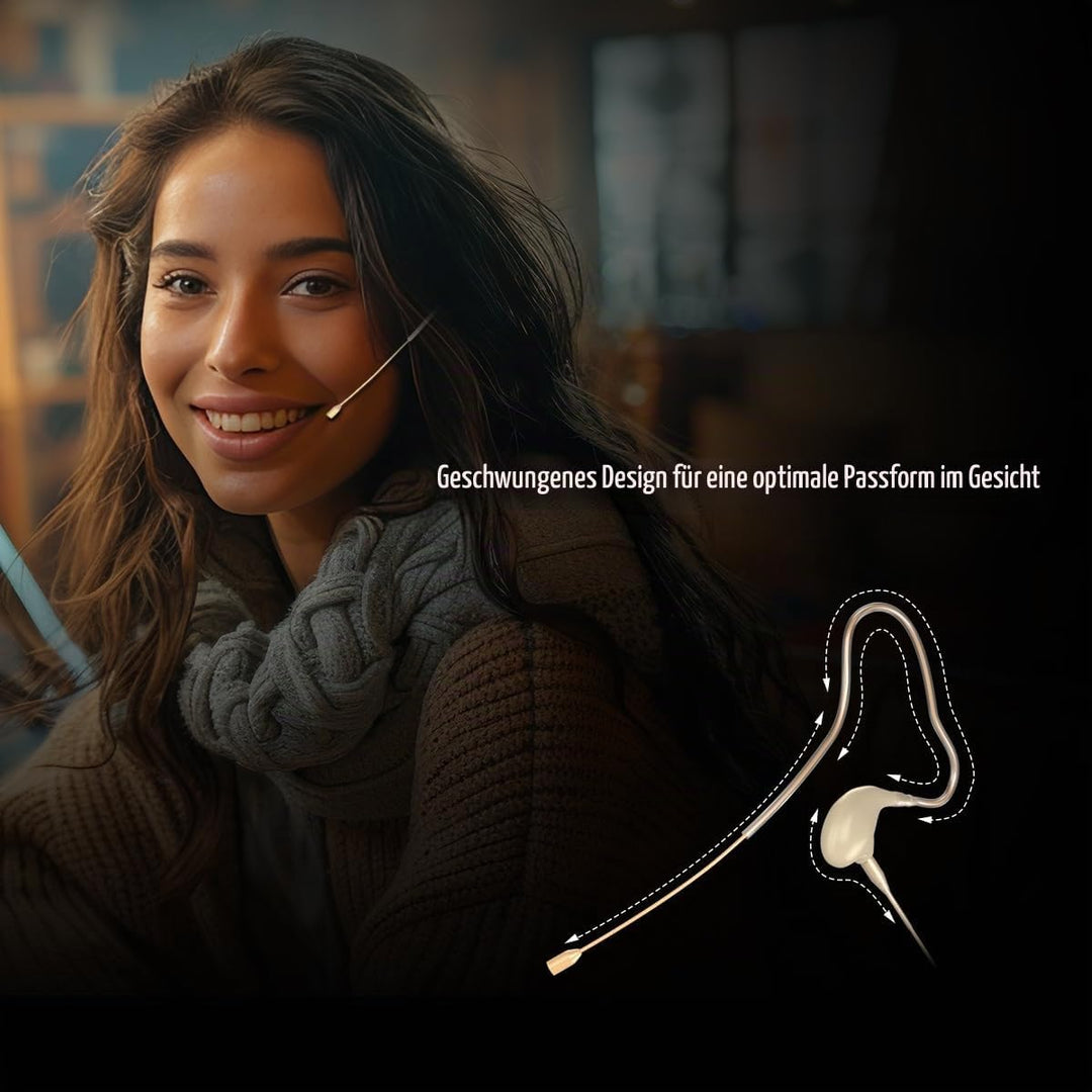 KIMAFUN Ohrset-Mikrofon Headset Einzel-Ohrhörer Ohrbügel, Über dem Ohr Hängendes Kondensatormikrofon