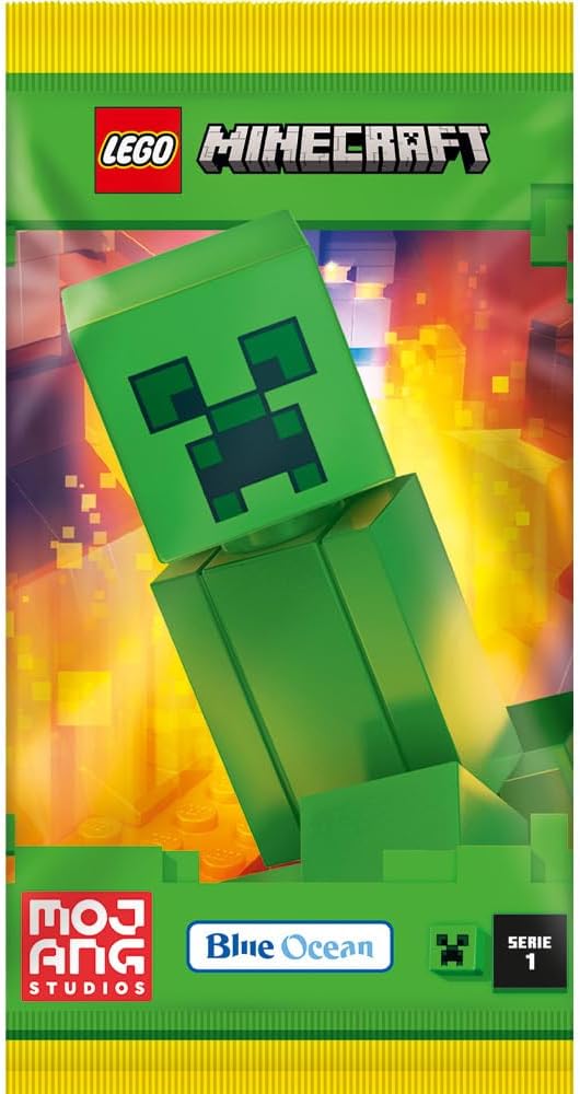 Bundle mit LEGO Minecraft Serie 1 Trading Cards - 1 Starter + 10 Booster + Exklusive Collect-it Hüll