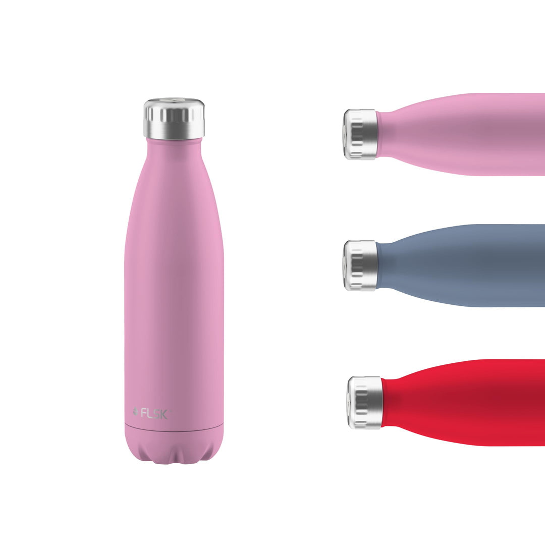 FLSK Trinkflasche – Premium Edelstahl Thermosflasche – 100% auslaufsicher & kohlensäuregeeignet – hä