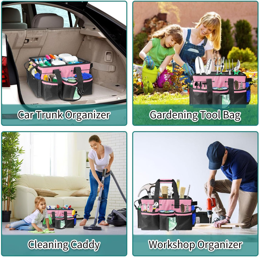 Tragbare Putzmittel Organizer, Grosse Cleaning Caddy Putztasche mit Griff Schulterriemen, Putzset Ha