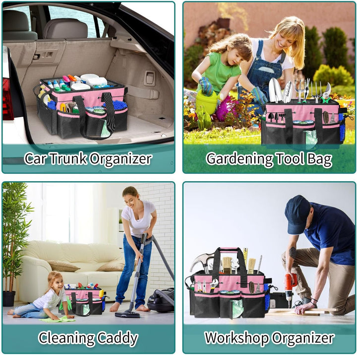 Tragbare Putzmittel Organizer, Grosse Cleaning Caddy Putztasche mit Griff Schulterriemen, Putzset Ha