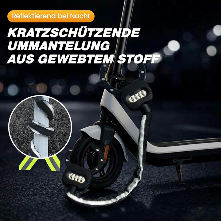 E Scooter Schloss mit Zahlencode, Handschellenschloss Hohe Sicherheit, 10CM Rundring, 1.8KG Schweres