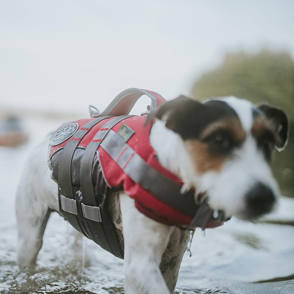 HUNTER Hunde-Schwimmweste MOSS, Farbe: rot, maximale Sicherheit durch starken Auftrieb, individuell