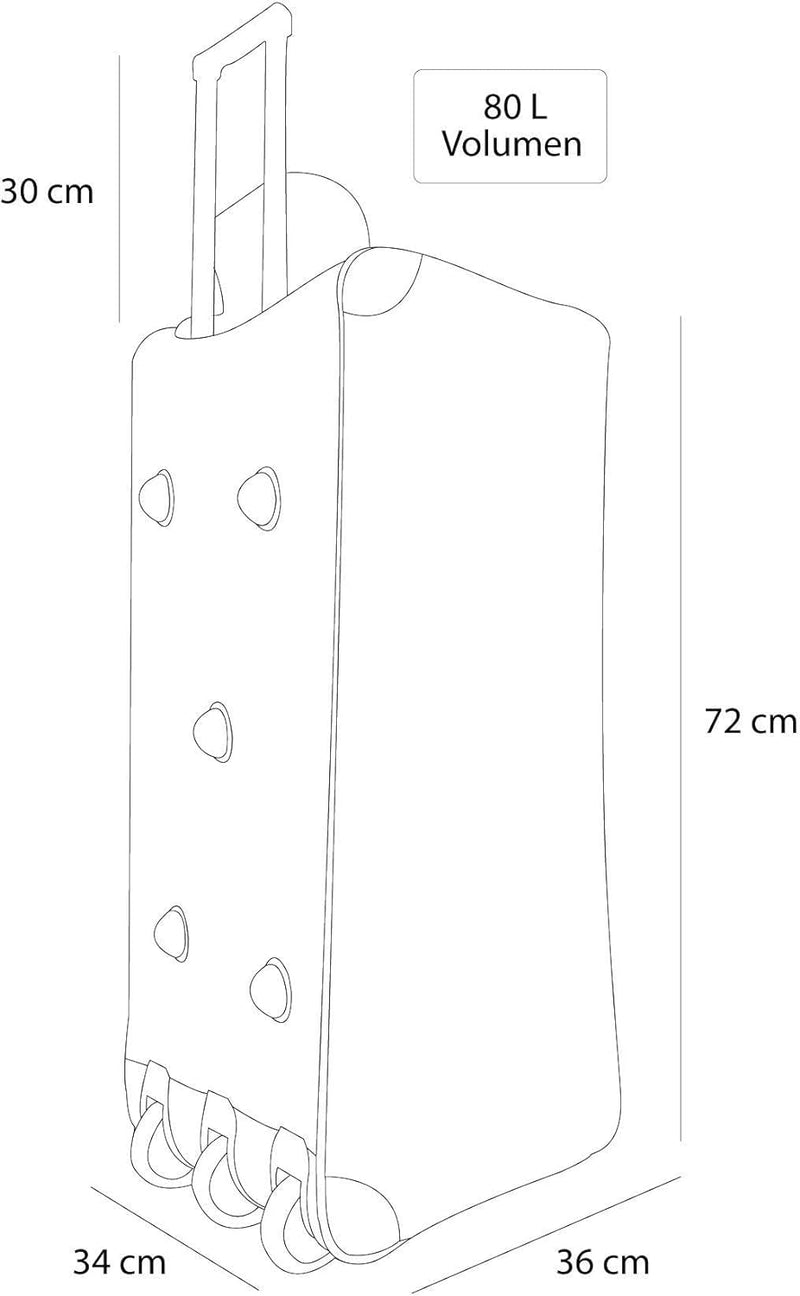 Hochwertige robuste Reisetasche mit Rollen Jumbo Big-Travel 80-150 Liter mit bis zu 3 Rollen Neue Ge