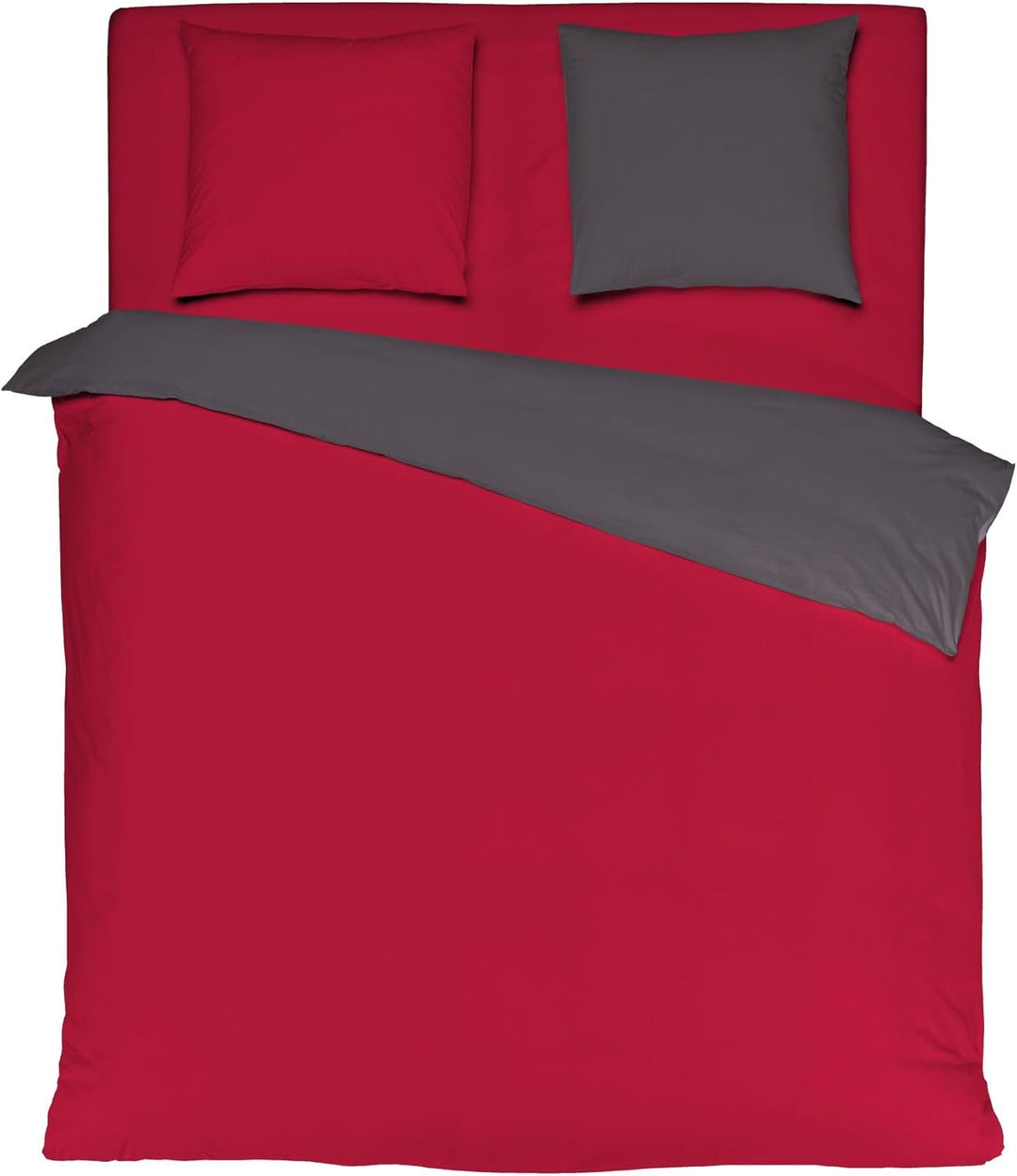 Uni Einfarbig Wende Bettwäsche Mistral Home Edel Perkal 100% Ägyptische Baumwolle, Grösse:240x220cm