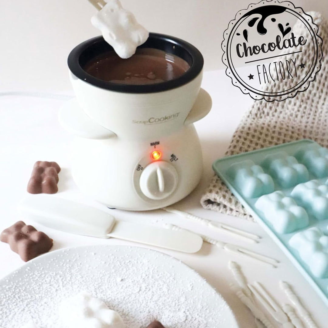 ScrapCooking - Chocolate Factory - Elektrisches Schokoladenfondue-Gerät - Für 2 bis 4 Personen - Sch