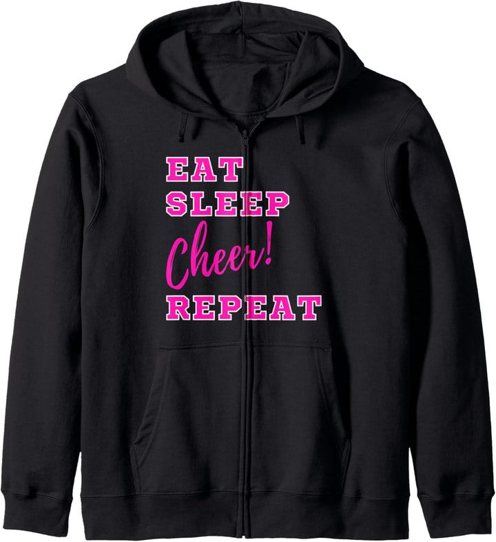 Eat Sleep Cheer Repeat – Funny Cheerleader Cute Cheerleading Kapuzenjacke
