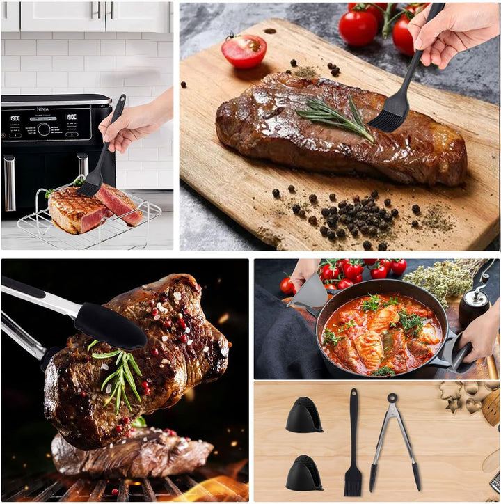 Heissluftfritteuse Zubehör für Ninja-8 Stück Airfryer Zubehör für Ninja Foodi Max Dual Zone AF400EU/