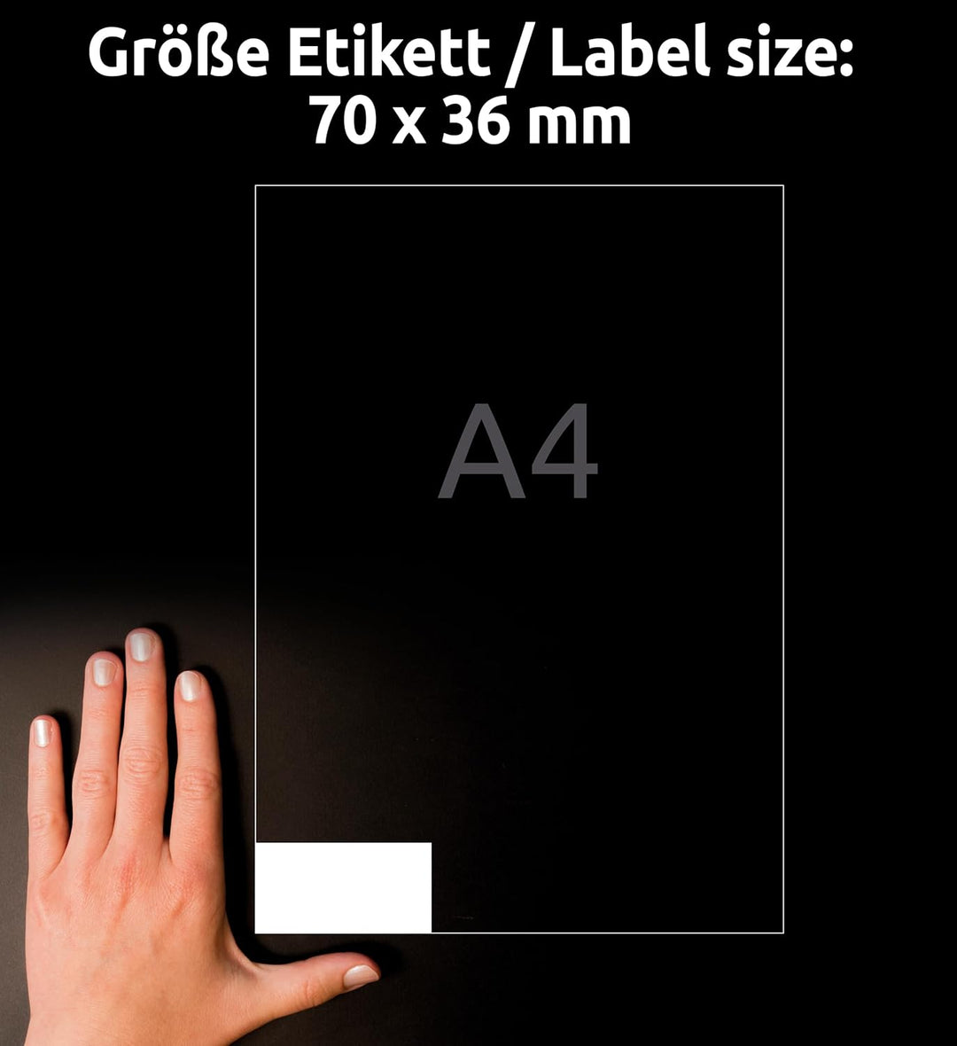 AVERY Zweckform 3475 Adressaufkleber (2.400 Klebeetiketten, 70x36mm auf A4, Papier matt, bedruckbare