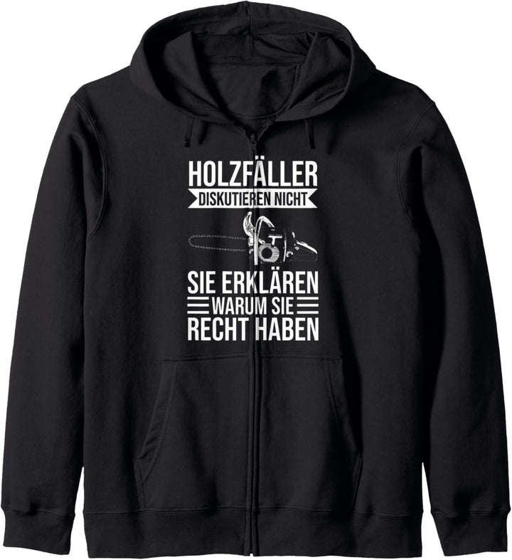 Holzfäller Holzhacker Holzarbeiter Holzhauer Baumfäller Kapuzenjacke
