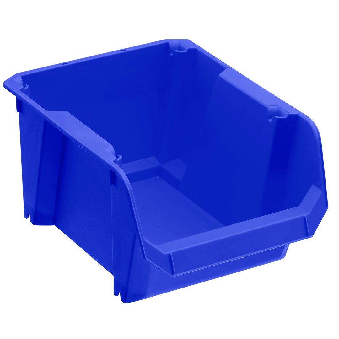 Stanley STST82746-1 Lagersichtkästen #5 (blau, schlagfestes Polypropylen, stapelbar, Wandmontage mög