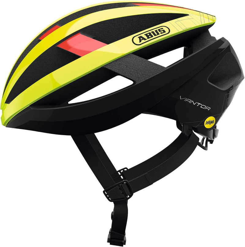 ABUS Rennradhelm Viantor MIPS Gelb (neon yellow) S (51-55 cm), Gelb (neon yellow) S (51-55 cm)