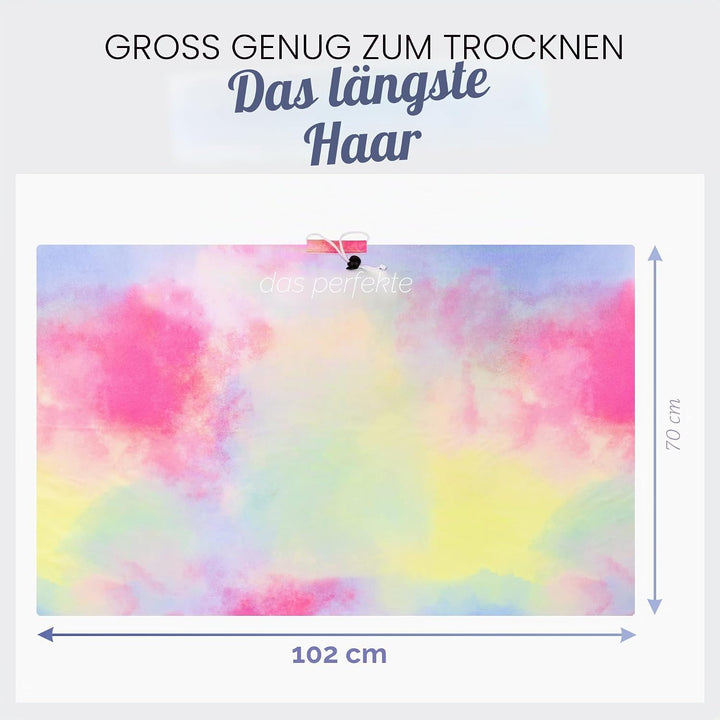 Mikrofaser-Handtuch für Frauen – Geschenk und Reisen – glatt wie Seide – lockiges, gewelltes, glatte