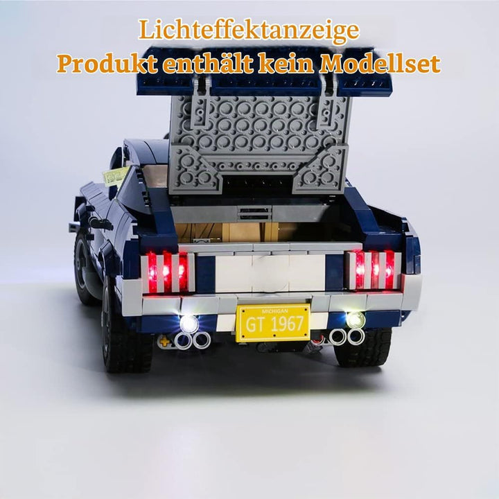 GEAMENT Verbesserte Version Blocks LED Licht-Set für Creator Expert Ford Mustang Car Building Model