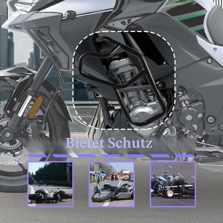 Fayedenicy Motorrad Motorschutz Stossstange Autobahn Sturzbügel Sturzpads Gastank Fallschutz für K.a