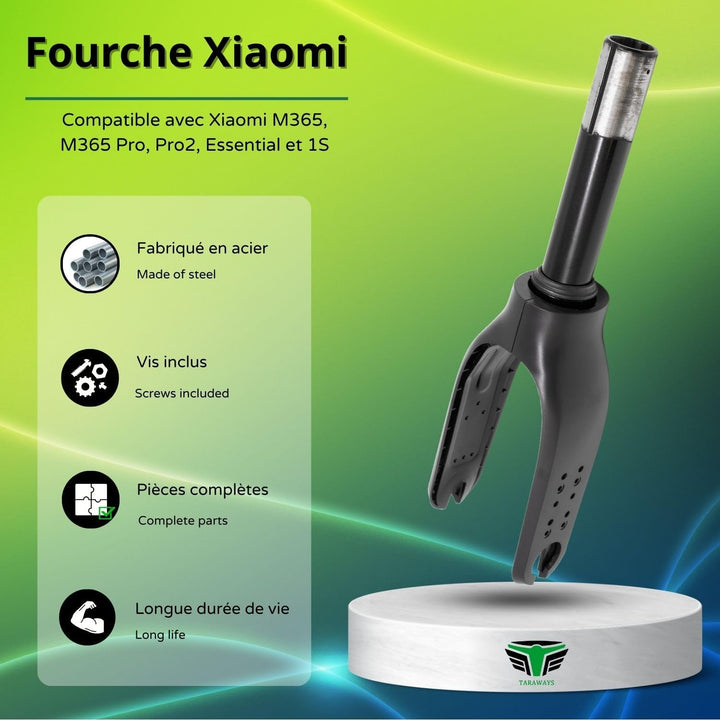 M365Lyon Vorderradgabel für Xiaomi M365, M365 Pro, Pro2, Essential und 1S Scooter Schwarz, Schwarz