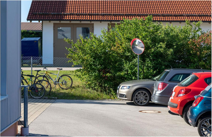 Stagecaptain MC-60 Mirrcon Verkehrsspiegel - konvexer Spiegel mit 60 cm - 130° Sichtfeld - 2 Halteru