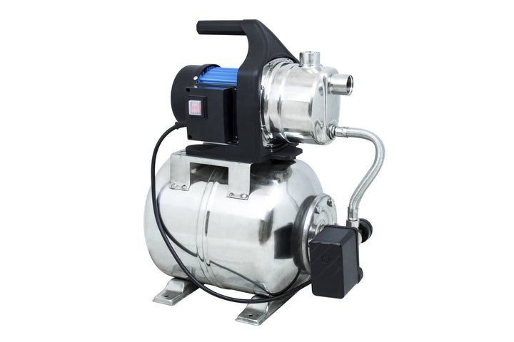 Güde 94637 HWW 1000E Hauswasserwerk (1000W, 3500l/h, Druckschalter, 19 l Edelstahltank, Förderhöhe 4