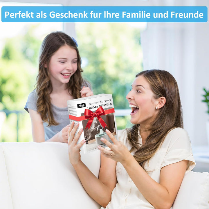 RUIZHI 300ML Luftbefeuchter Kinderzimmer, Regenschirm Luftbefeuchter mit Fernbedienung & Auto Abscha