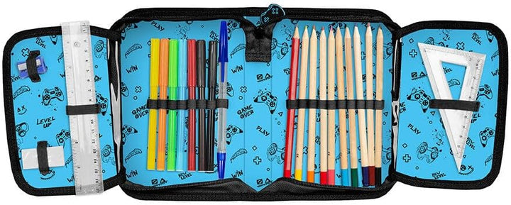 Minecraft Games Play Pixel 7 Teile Set Tornister Ranzen Schulranzen Tasche Federmappe mit Sticker-vo