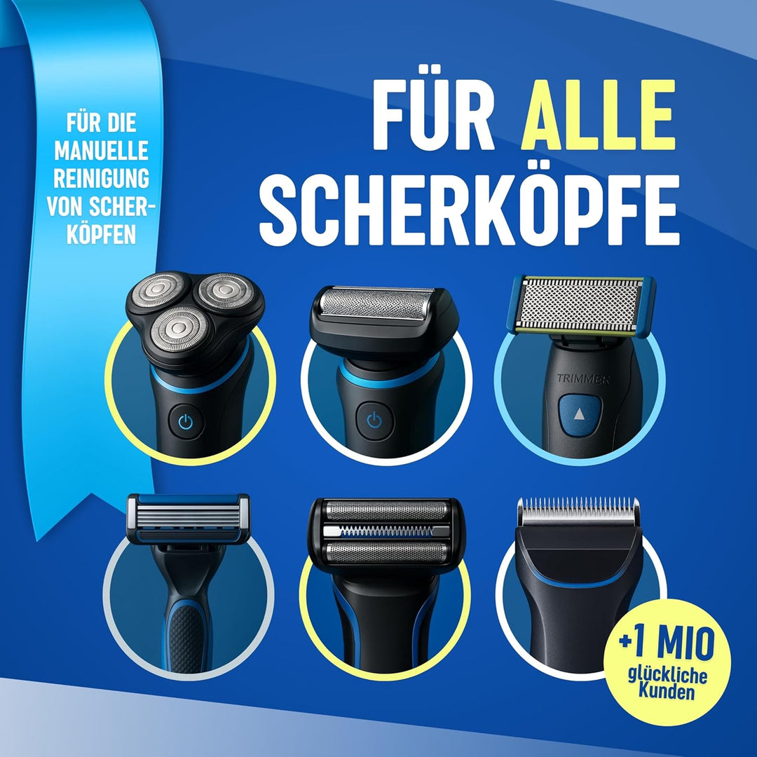 Die Seifenblase | 1L Scherkopfreiniger Flüssigkeit mit Sprühflasche zur manuellen Reinigung von Rasi