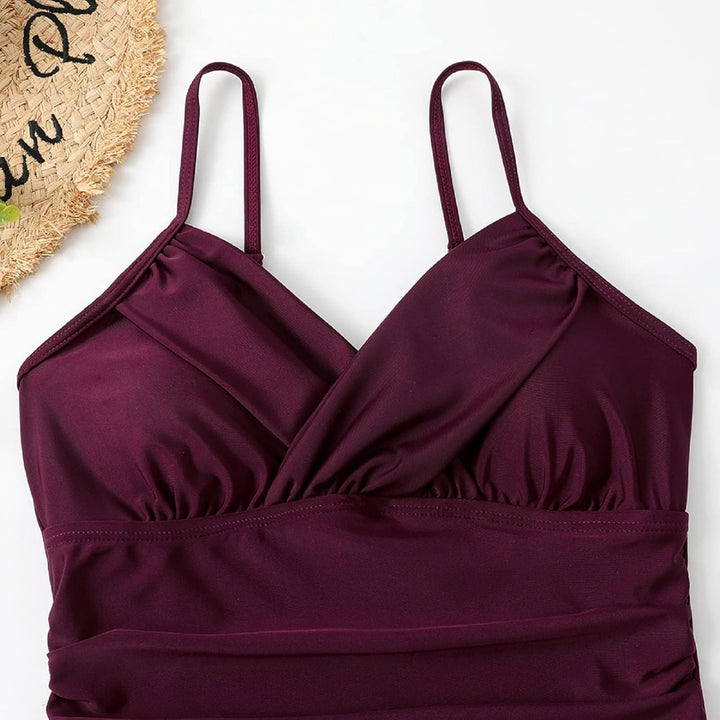 SUGSHYN Badeanzug Damen Sexy V Ausschnitt Schwimmanzug Bauchweg Bademode Push Up Swimming Suits Wome